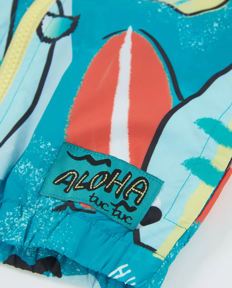 Chaqueta de niño de plana con estampado tablas de surf - Imagen 5