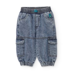Pantalones de niño de plana en denim