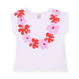 Camiseta de niña de punto y manga corta japonesa
