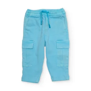 Pantalones de niño de plana con cintura elástica y cordón ajustable