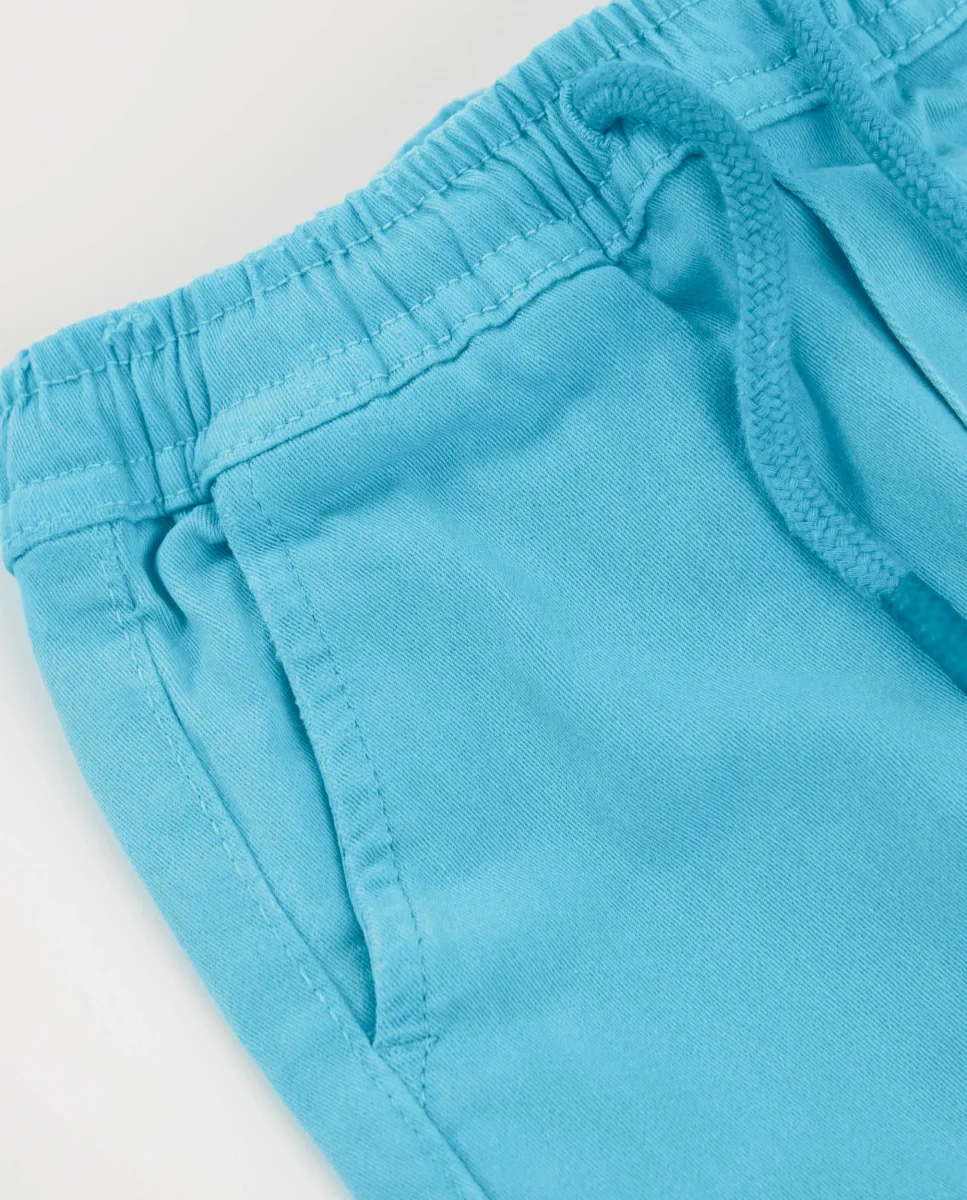 Pantalones de niño de plana con cintura elástica y cordón ajustable - Imagen 4