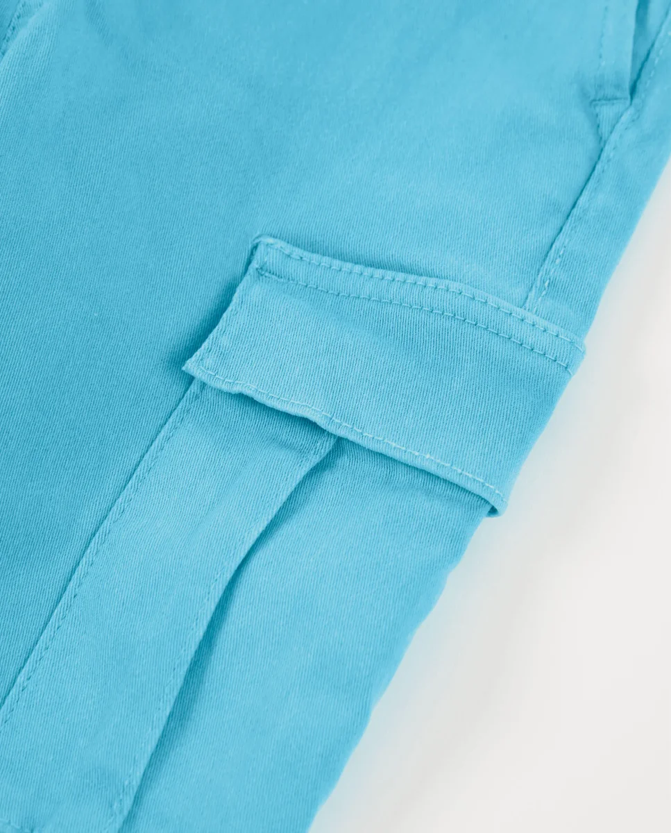 Pantalones de niño de plana con cintura elástica y cordón ajustable - Imagen 5