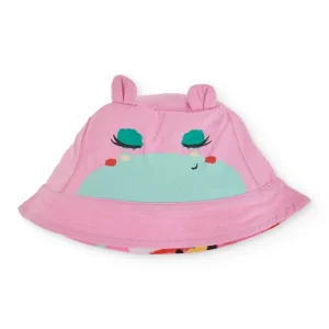 Gorro de niña de punto y diseño reversible