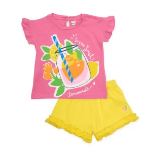 Conjunto de niña de punto y diseño veraniego