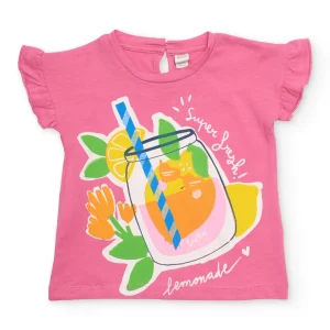 Camiseta de niña de punto con motivo de limonada