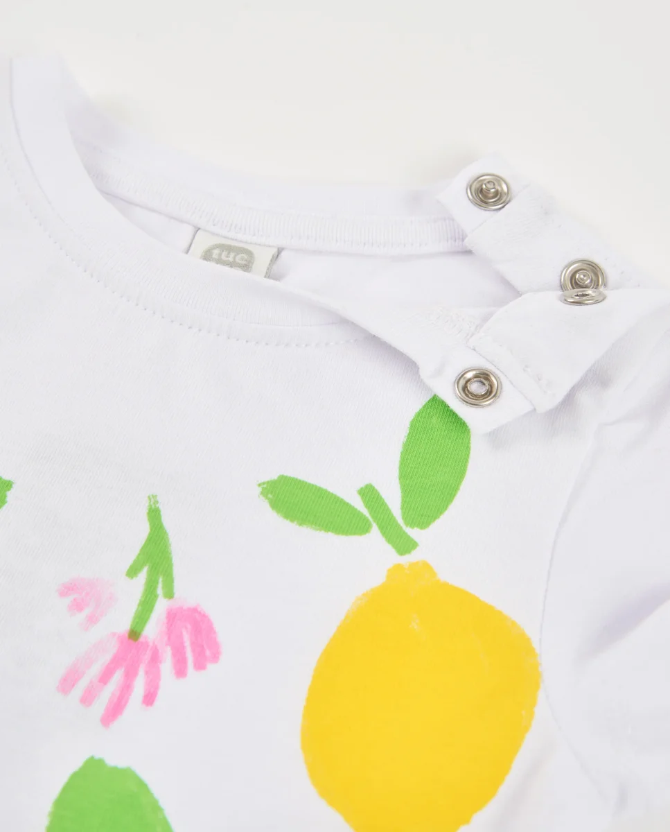Camiseta de niña de punto con limón texturizado - Imagen 4