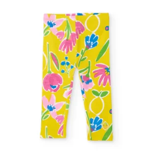 Leggings de niña de punto y estilo alegre