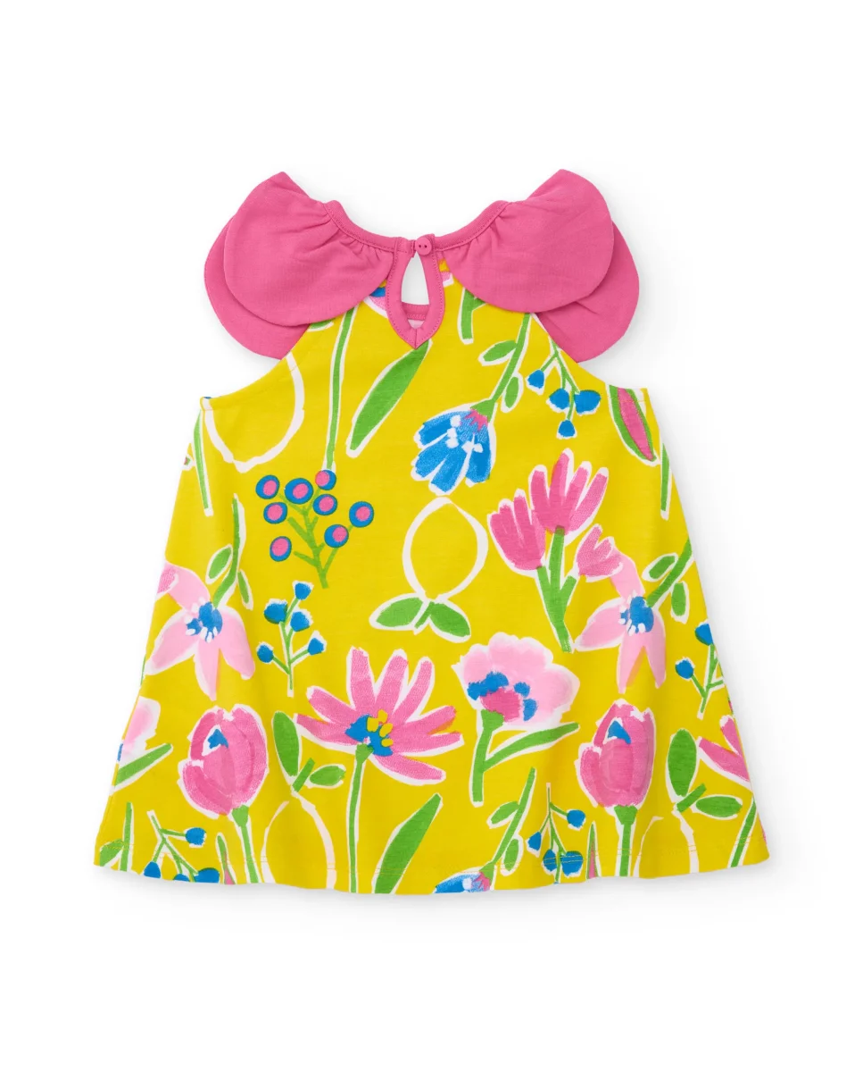 Vestido de niña de punto y cuello pétalo - Imagen 3