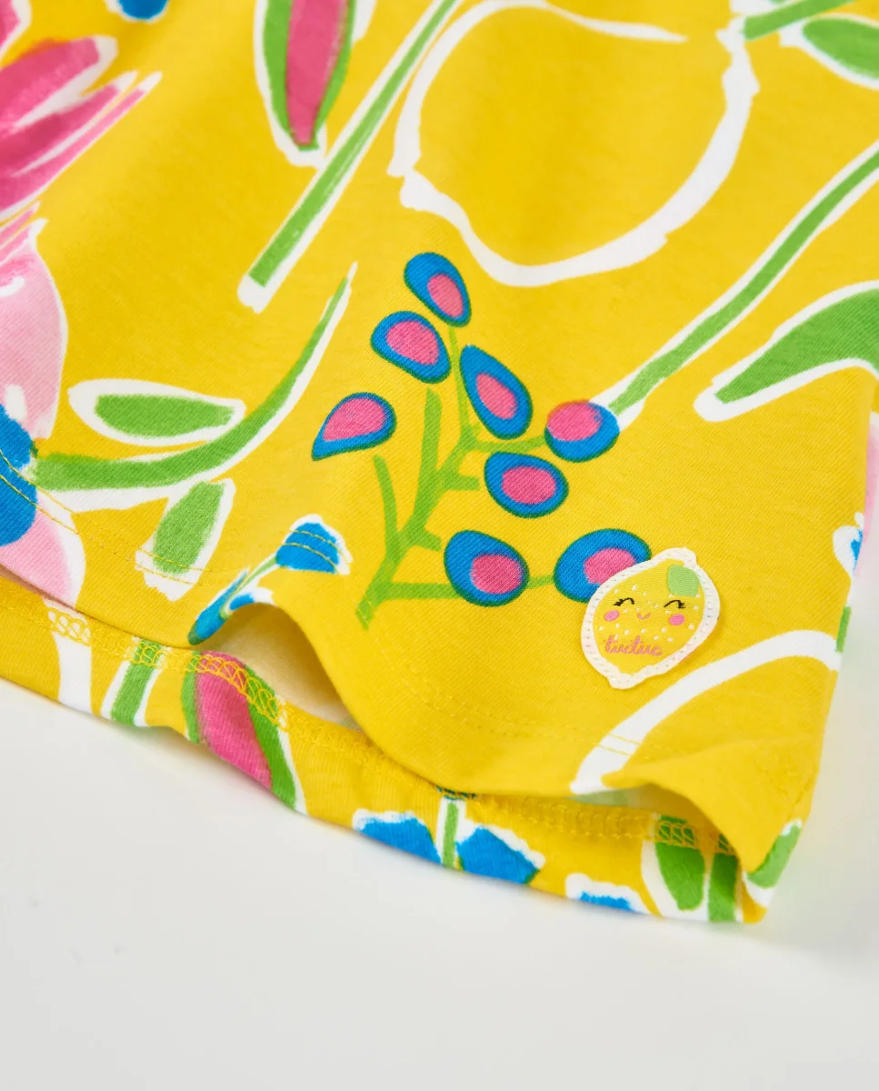 Vestido de niña de punto y cuello pétalo - Imagen 4