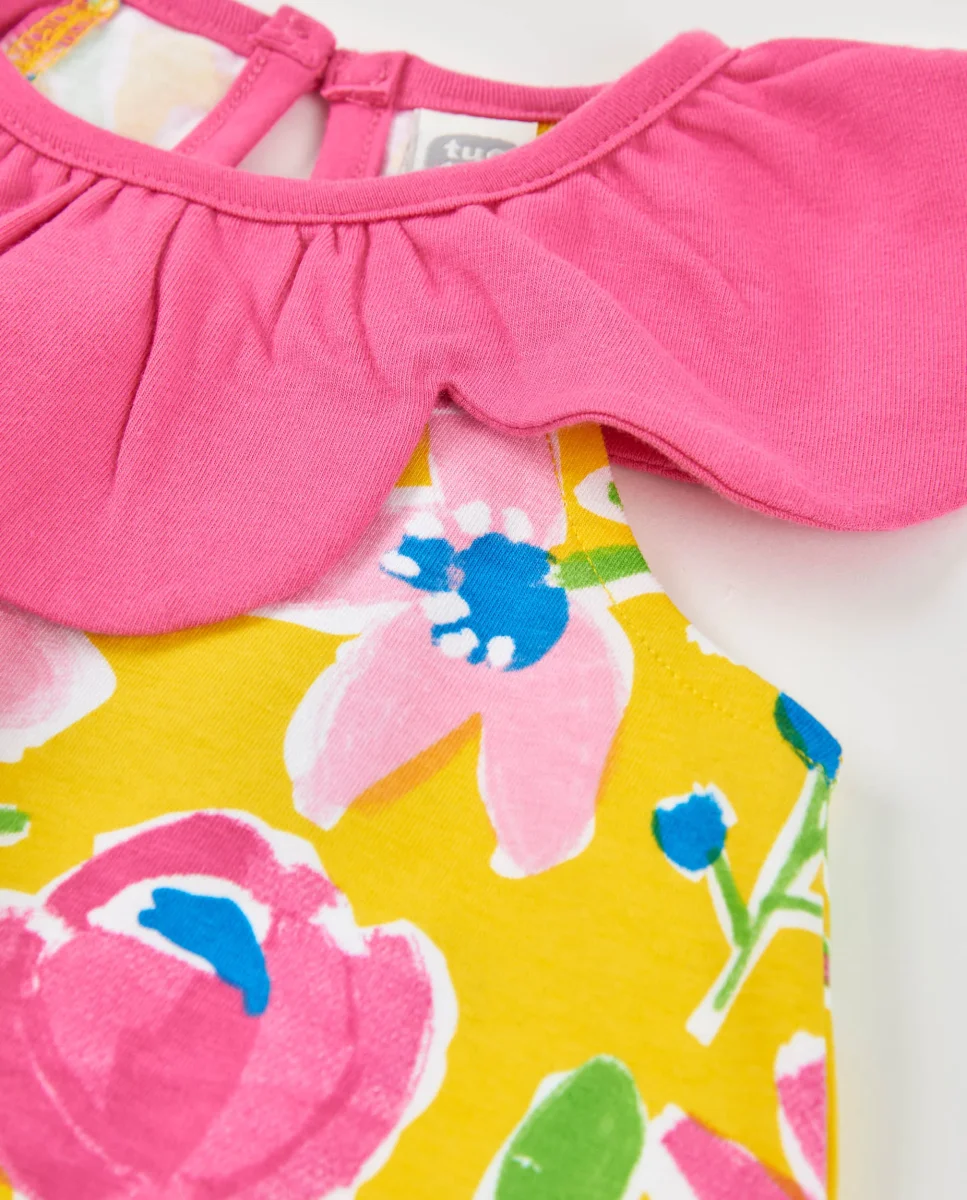 Vestido de niña de punto y cuello pétalo - Imagen 5
