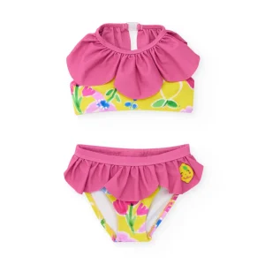 Bikini de niña de punto con volantes