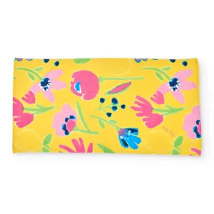 Toalla de niña de punto y estampado floral