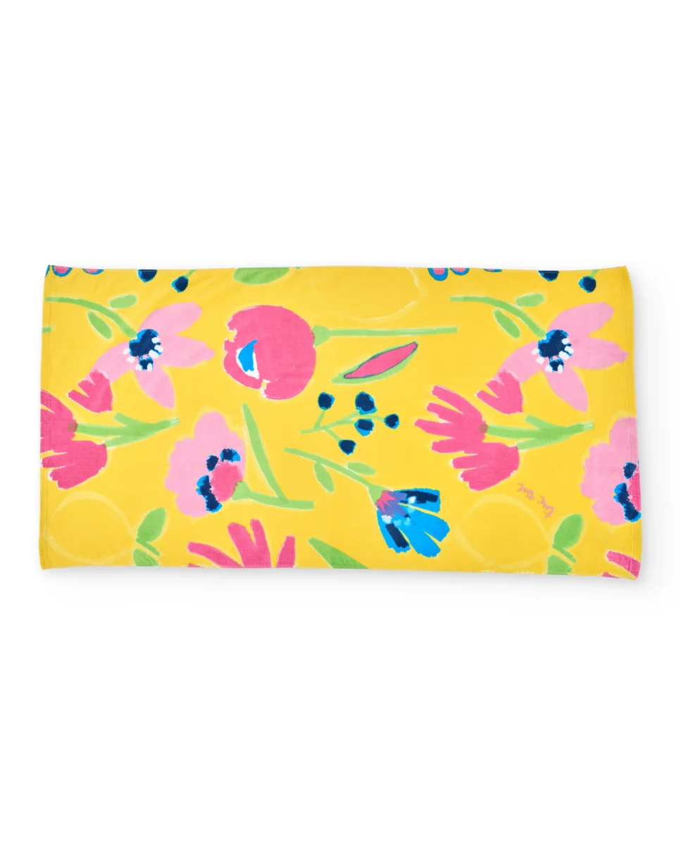 Toalla de niña de punto y estampado floral - Imagen 2