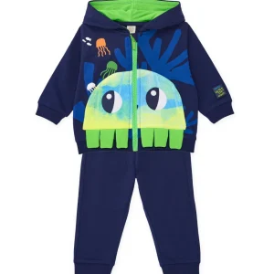 Conjunto de niño de punto con gran diseño frontal