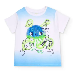 Camiseta de niño de punto con degradado