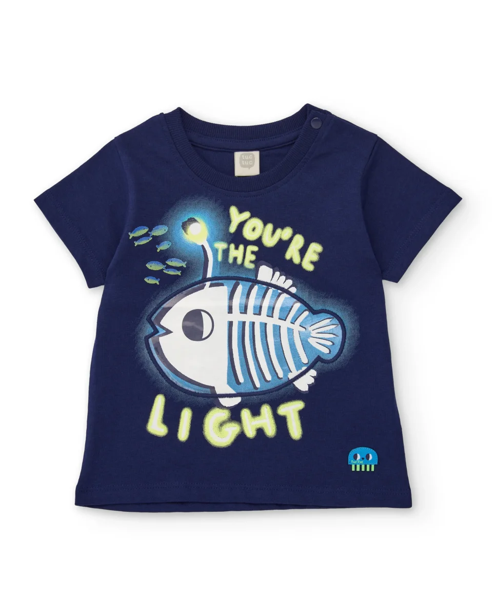 Conjunto de niño de punto con diseño pez luminoso - Imagen 3