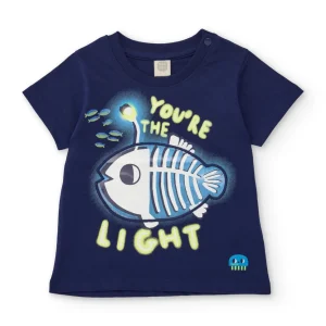 Camiseta de niño de punto de inspiración marina