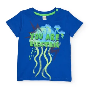 Camiseta de niño de punto con diseño de medusa