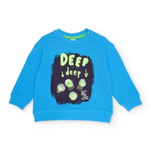 Sudadera de niño de punto con cierre en hombro