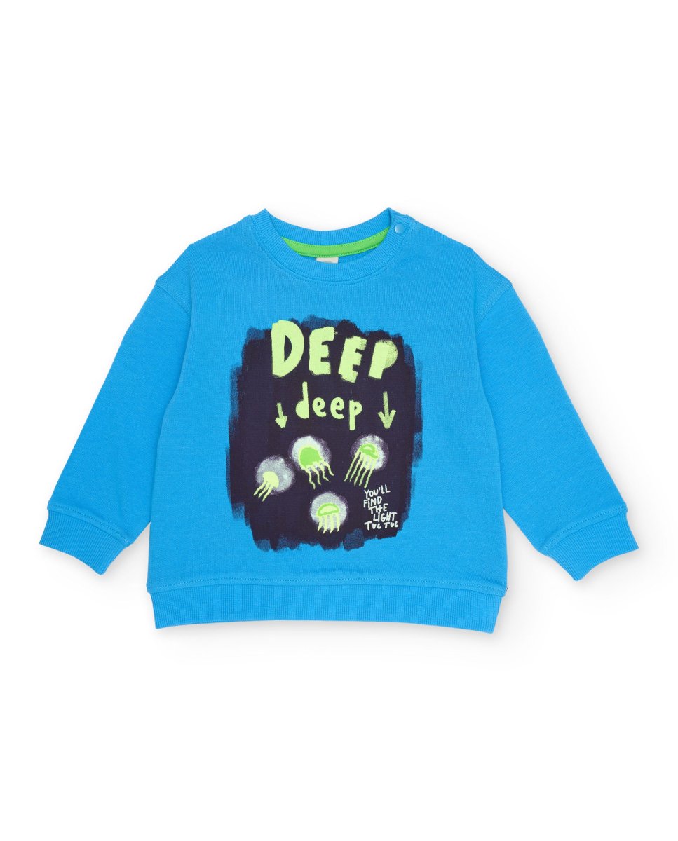 Sudadera de niño de punto con cierre en hombro - Imagen 2