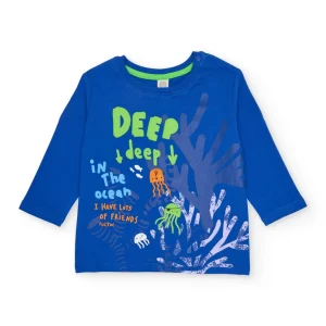 Camiseta de niño de punto con motivos oceánicos