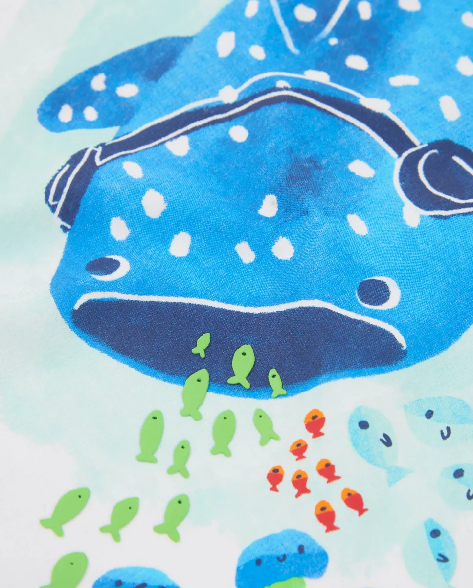 Camiseta de niño de punto con diseño de gran pez - Imagen 5
