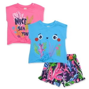 Conjunto de niña de punto de tres piezas