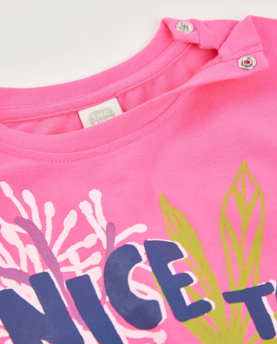 Camiseta de niña de punto con nudo en el bajo - Imagen 4