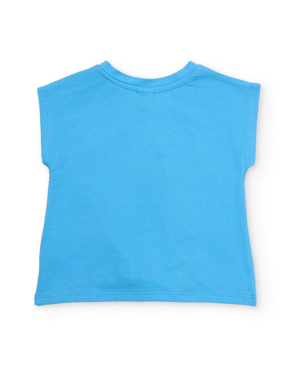 Camiseta de niña de punto con nudo decorativo - Imagen 3