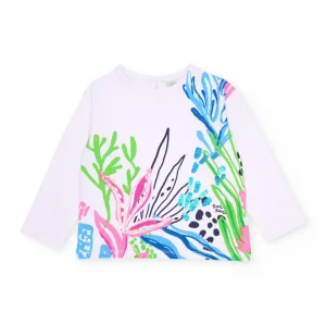 Camiseta de niña de punto con detalles brillantes