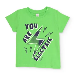 Camiseta de niño de punto y estampado frontal