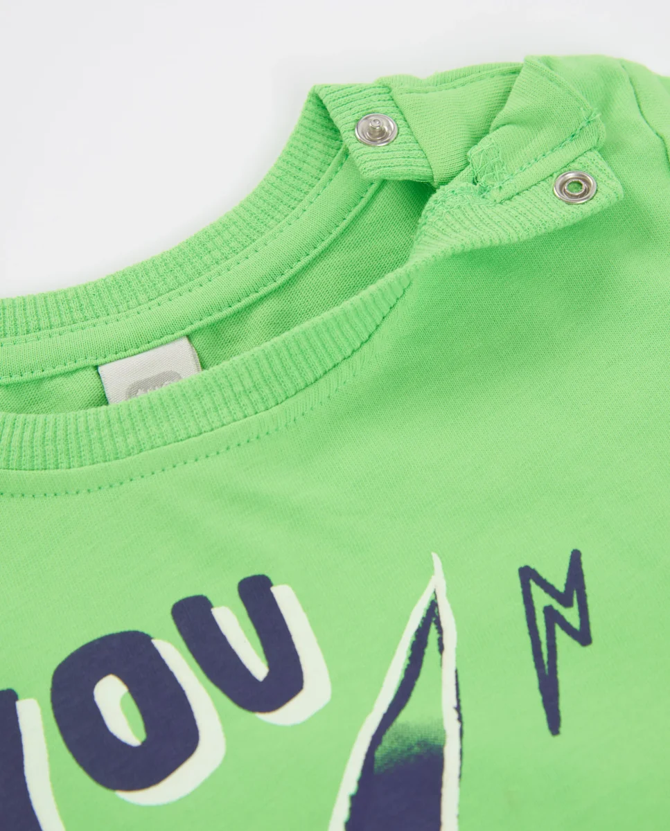 Camiseta de niño de punto y estampado frontal - Imagen 4