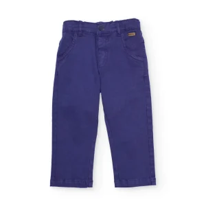 Pantalones de niño de plana con cierre en boton