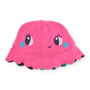 Gorro de niña de punto y diseño reversible