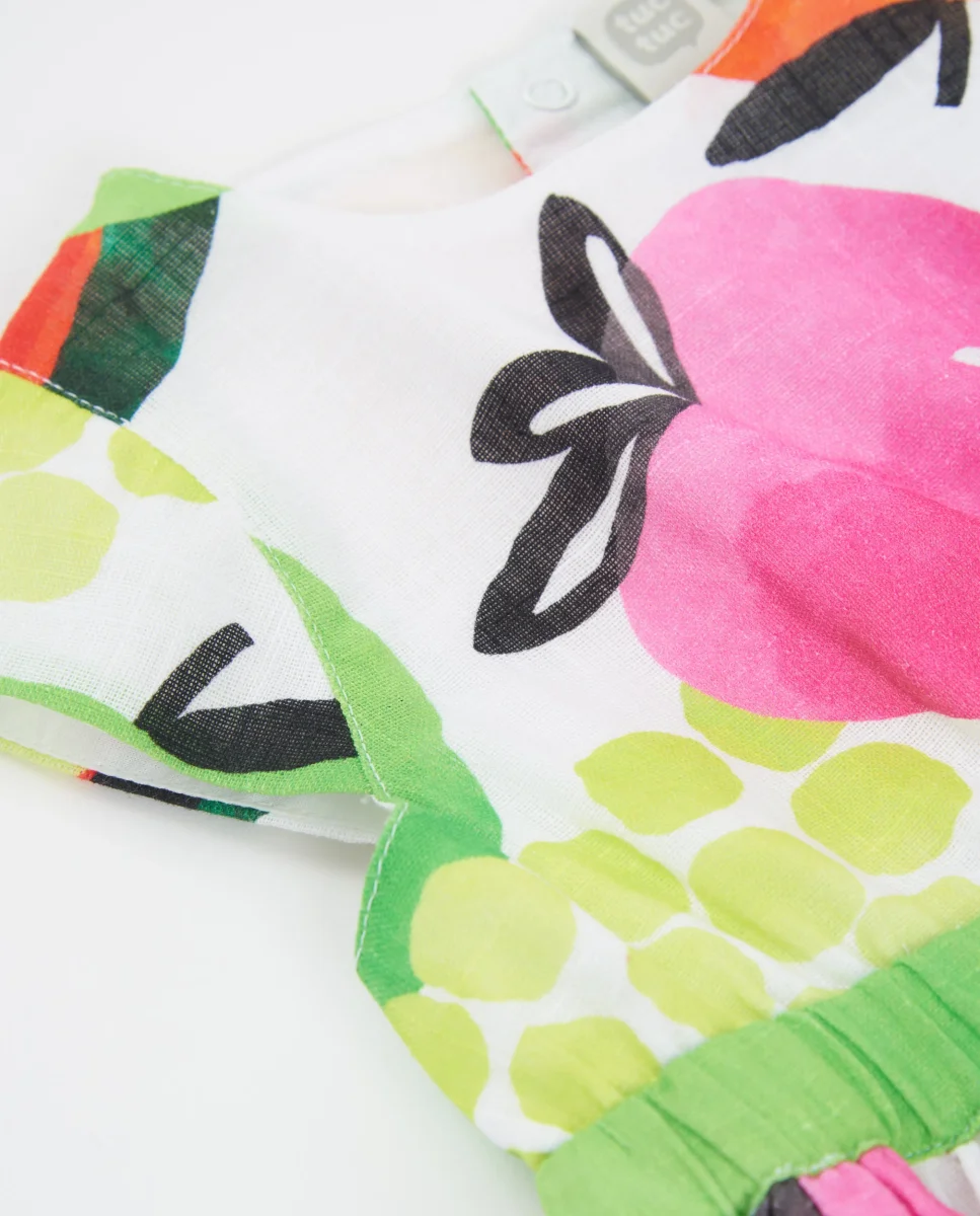 Vestido de niña de plana con diseño de frutas - Imagen 4
