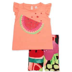 Conjunto de niña de punto con motivo de sandía