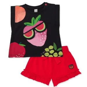 Conjunto de niña de punto con gafas aplicadas