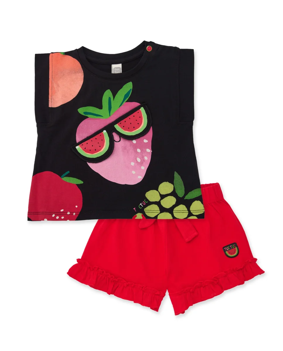 Conjunto de niña de punto con gafas aplicadas - Imagen 2