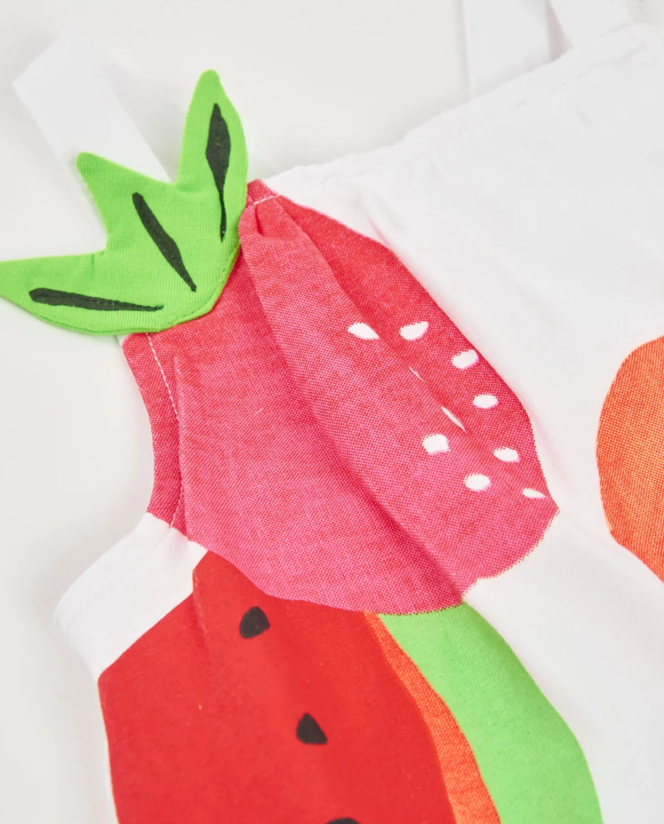 Camiseta de niña de punto con hojitas en relieve - Imagen 4