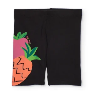 Leggings de niña de punto con estampado en lateral