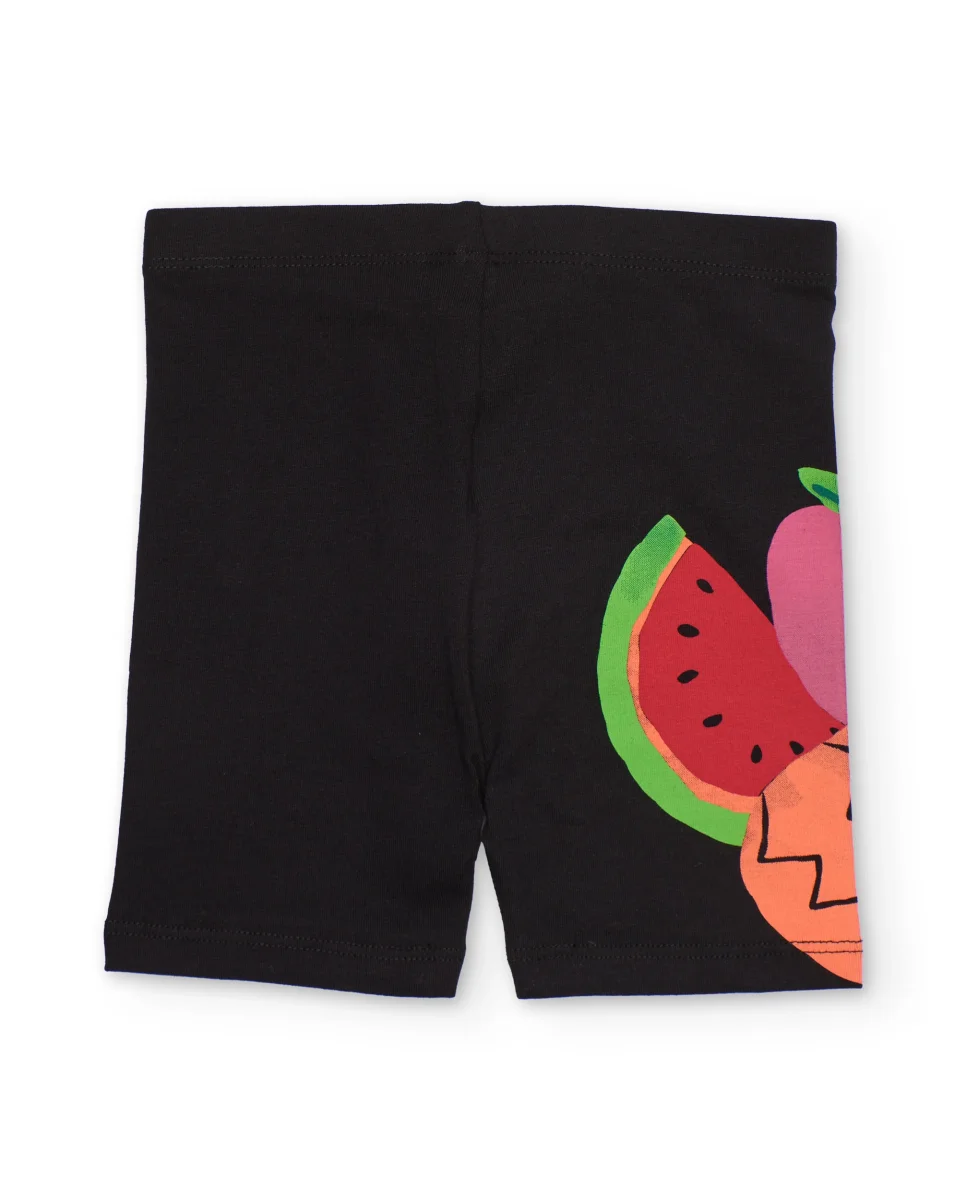 Leggings de niña de punto con estampado en lateral - Imagen 3