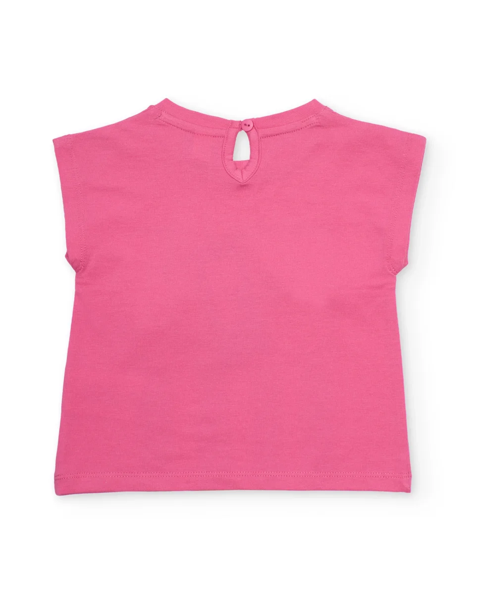 Camiseta de niña de punto con frutas en relieve - Imagen 3