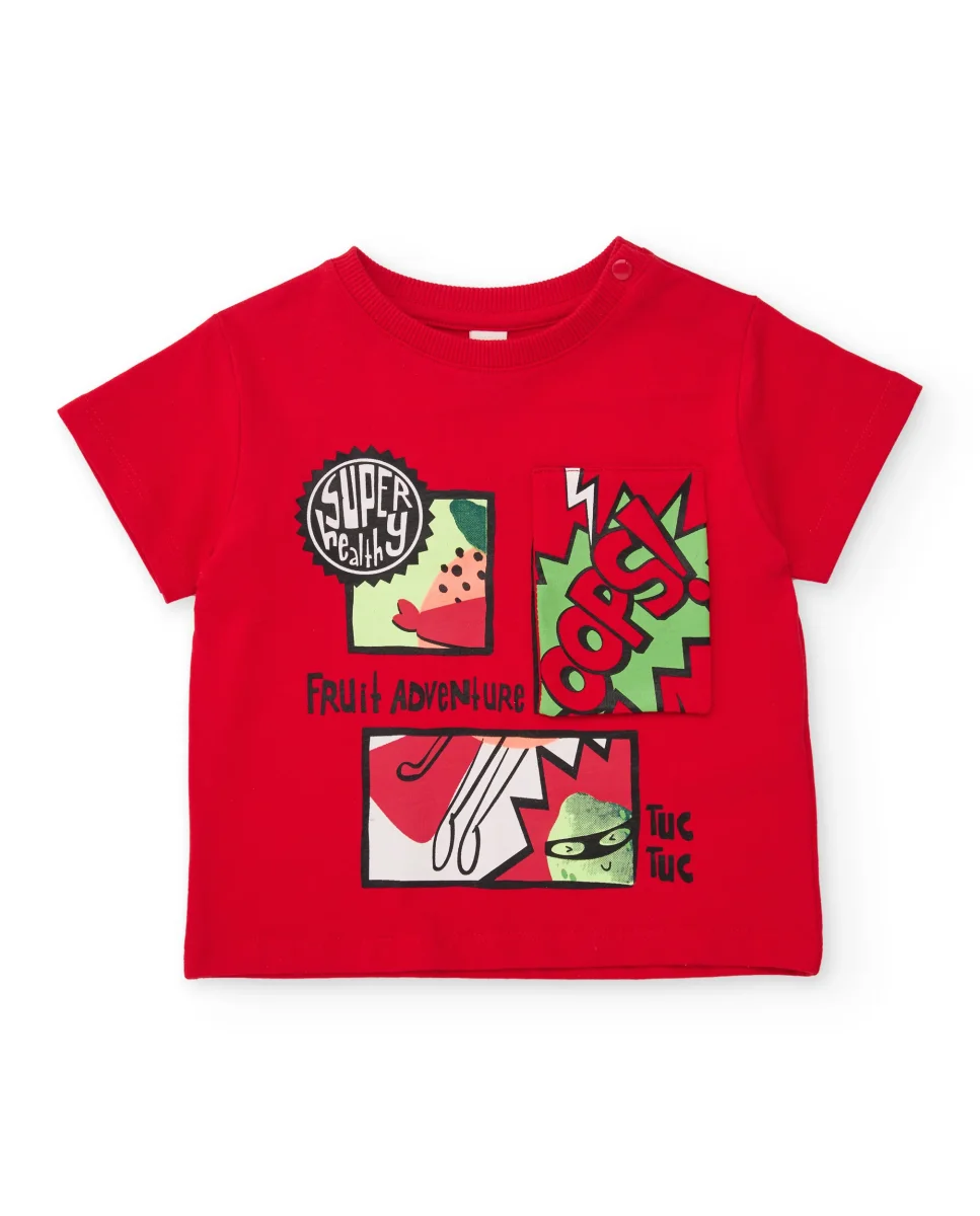 Camiseta de niño de punto con estilo cómic - Imagen 2