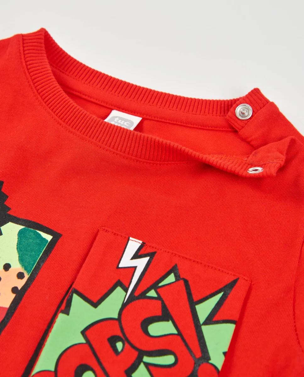 Camiseta de niño de punto con estilo cómic - Imagen 4