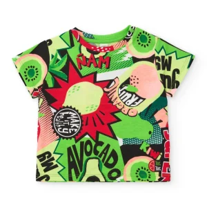Camiseta de niño de punto con estampado cómic