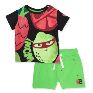 Conjunto de niño de punto con gráfico frontal