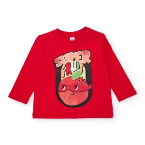 Camiseta de niño de punto con gráfico frontal