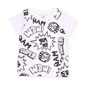 Camiseta de niño de punto de estilo cómic