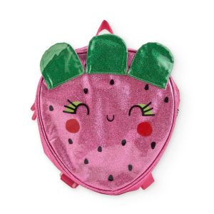 Mochila de niña de plana con acabado brillante
