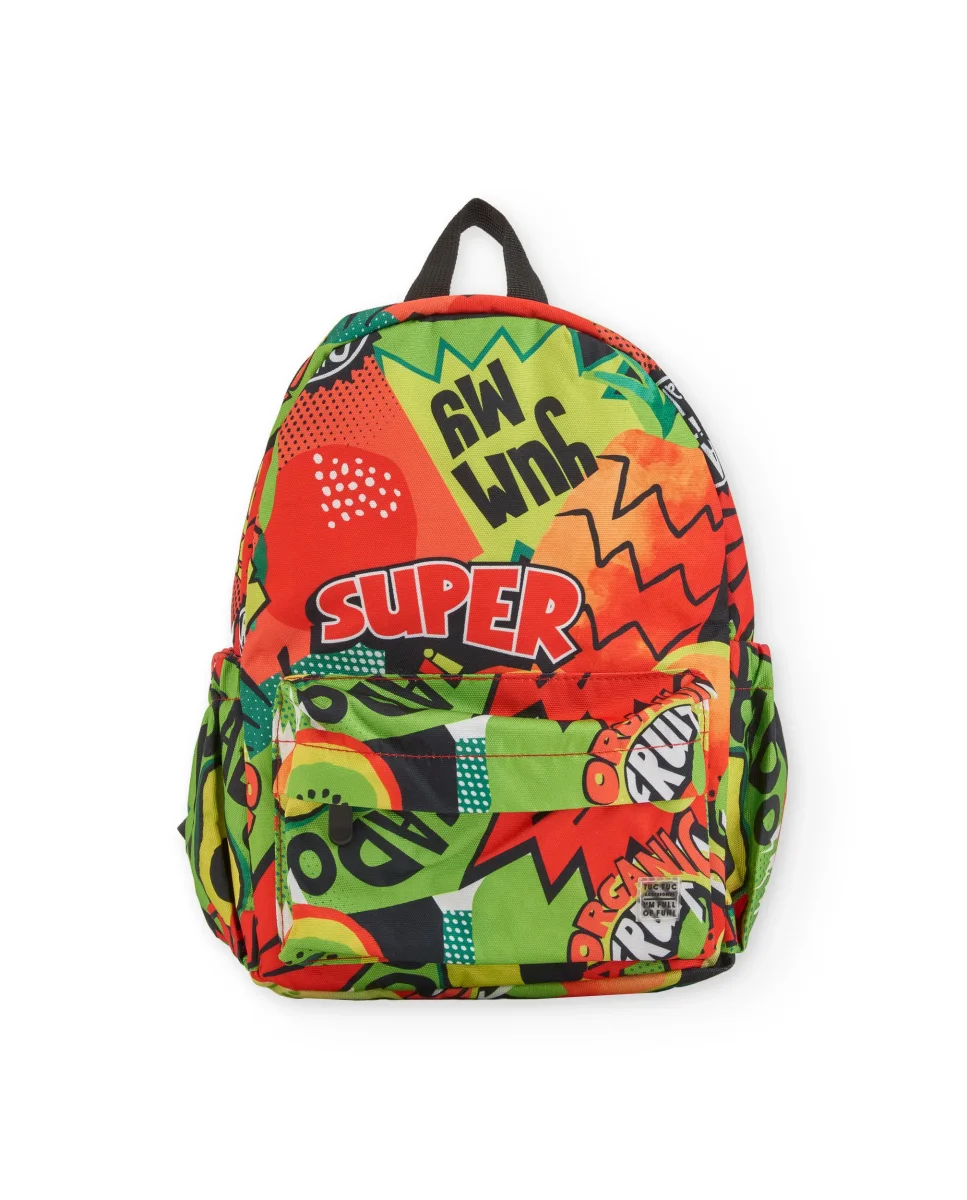 Mochila de niño de plana con múltiples bolsillos